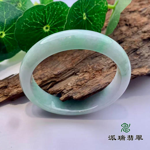 派瑞翡翠 翡翠手镯 糯种 绿色 飘花 商品图1