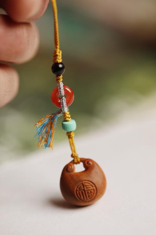 老山檀香【小胖福】挂件钥匙扣 商品图1