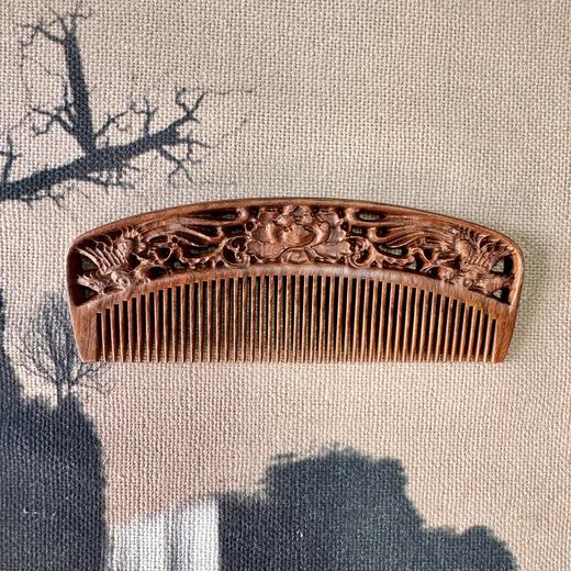 <有书甄选>【非遗手工梳子】黑金檀木 梳子 商品图2