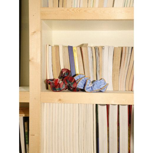 Tagi 甜甜圈单层大肠发圈 画家甜甜圈拷边条纹格纹拼色单层大肠发圈发饰头饰 商品图3