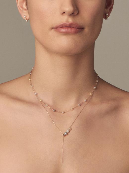 订购10周到｜Mizuki-Sea of Beauty-美丽之海 糖果 三颗 三色 Akoya珍珠 可滑动 项链［美国设计师］ 商品图1