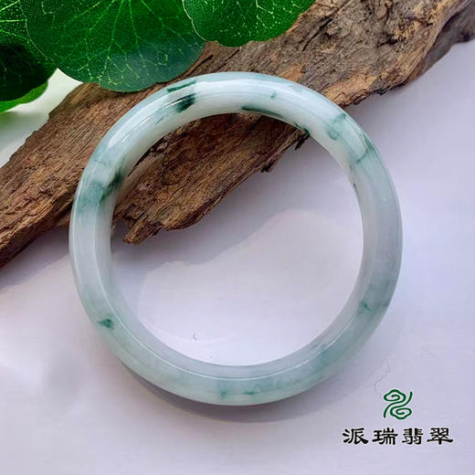 派瑞翡翠 翡翠手镯 糯种 绿色 飘花 商品图1