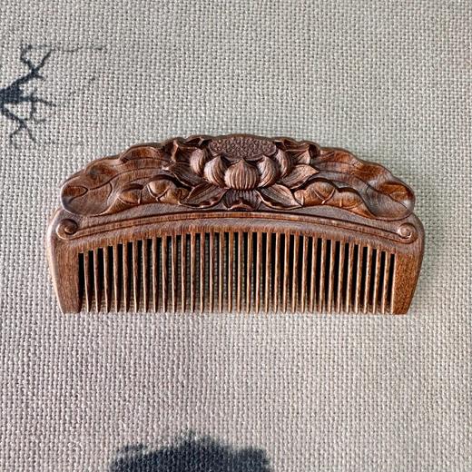 <有书甄选>【非遗手工梳子】黑金檀木 梳子 商品图1