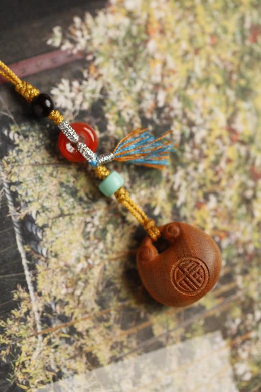 老山檀香【小胖福】挂件钥匙扣 商品图7