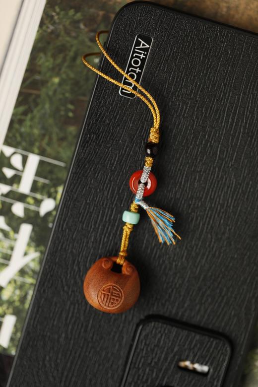 老山檀香【小胖福】挂件钥匙扣 商品图0