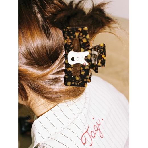 Tagi 哈哈小狗方形镂空鲨鱼夹 醋酸镂空抓夹无痕鲨鱼夹可爱发抓 商品图2