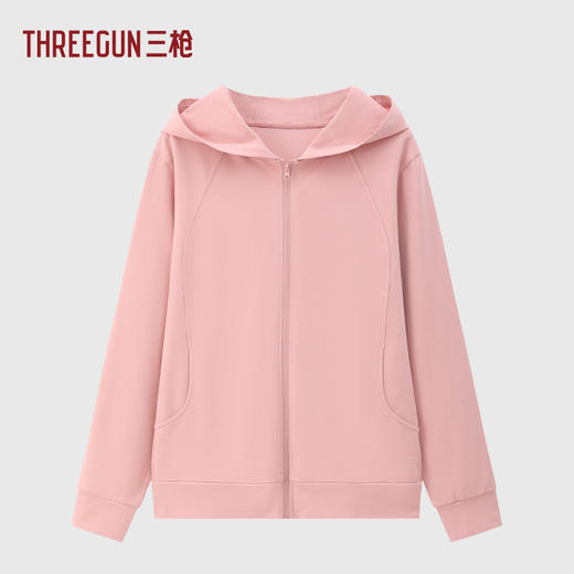 Threegun三枪 毛圈连帽女外套-T80128A01 商品图1