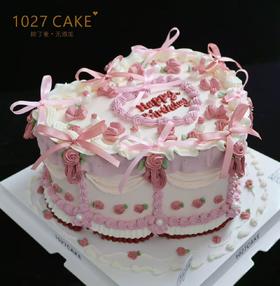 1027CAKE |   心形 复古花边 精致 蝴蝶结