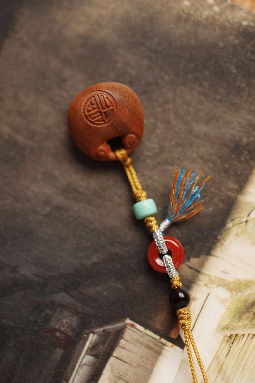 老山檀香【小胖福】挂件钥匙扣 商品图4