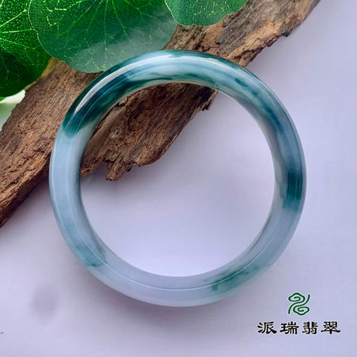 派瑞翡翠 翡翠手镯 糯种 绿色 飘花 商品图1