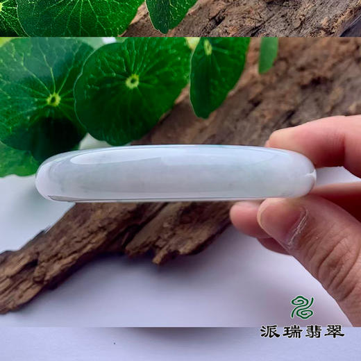 派瑞翡翠 翡翠手镯 糯种 绿色 飘花 商品图2