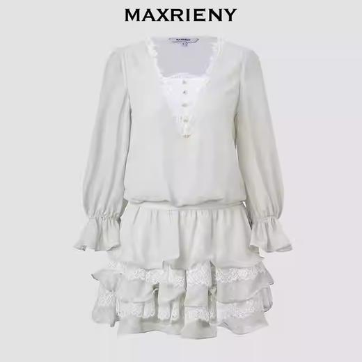 玛克门店发货：泡泡连衣裙收腰伞摆荷叶边蓬蓬裙子MS86DR078 商品图2