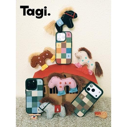 Tagi 想象格纹磁吸手机壳 苹果手机壳牛仔格纹皮质防摔创意磁吸保护套适用于iphone17 商品图1