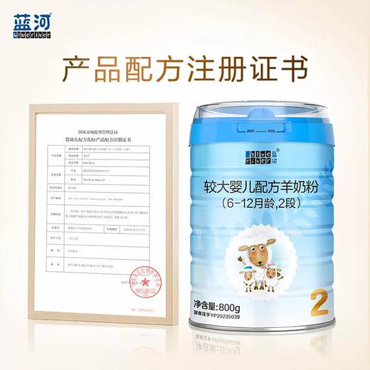 蓝河800g厅2+ 较大婴儿配方羊奶粉 商品图0