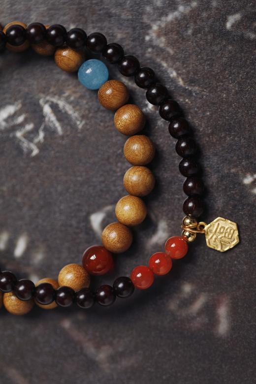 紫檀-金丝楠木【景诺】4mm 38颗6mm 24颗 商品图2