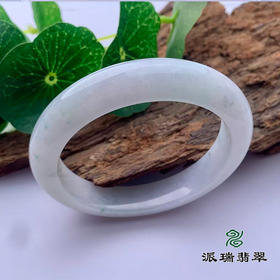 派瑞翡翠 翡翠手镯 糯种 绿色 飘花