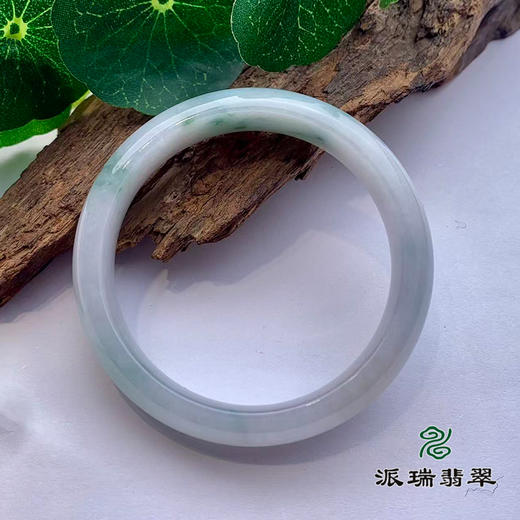 派瑞翡翠 翡翠手镯 糯种 绿色 飘花 商品图1
