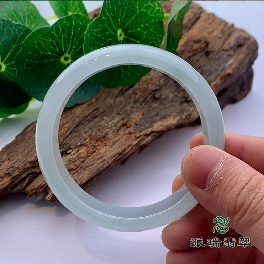 派瑞翡翠 翡翠手镯 糯种 绿色 飘花 商品图3