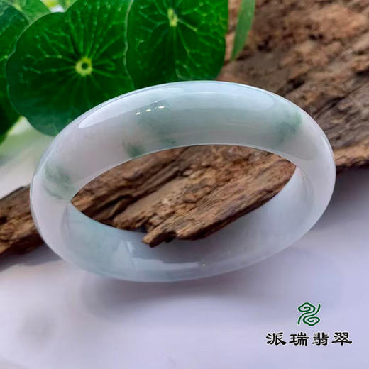 派瑞翡翠 翡翠手镯 糯种 绿色 飘花 商品图0