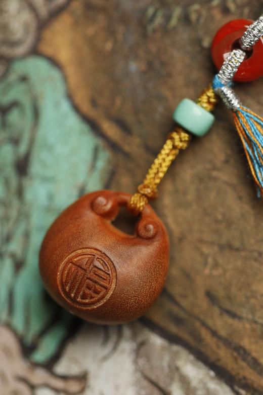 老山檀香【小胖福】挂件钥匙扣 商品图5