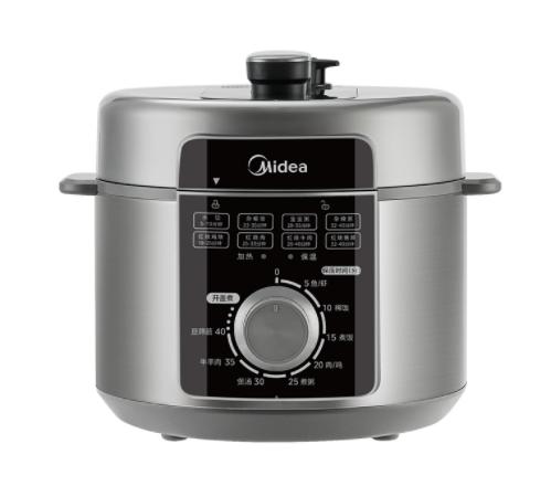 美的（510842）YLE6329电压力锅 机械旋钮 一锅双胆 金属外壳机身 特色水饺 6L大容量 商品图0
