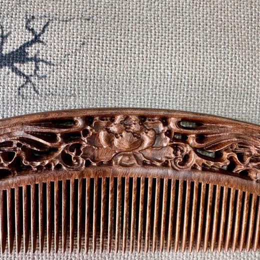 <有书甄选>【非遗手工梳子】黑金檀木 梳子 商品图4