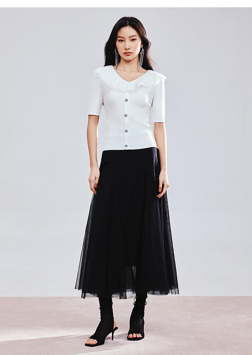 精致日常套头毛针织衫25夏修身显瘦肌理感上衣（MS86SW016A10） 商品图2