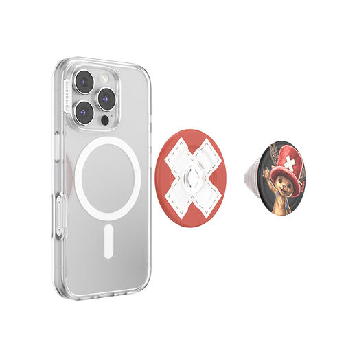 【奇航之心】蓝鼻子的万能药·MagSafe圆啪嗒 泡泡骚 x ONE PIECE MAGSAFE磁吸手机气囊支架 Round圆啪嗒系列 红色 乔巴 商品图3