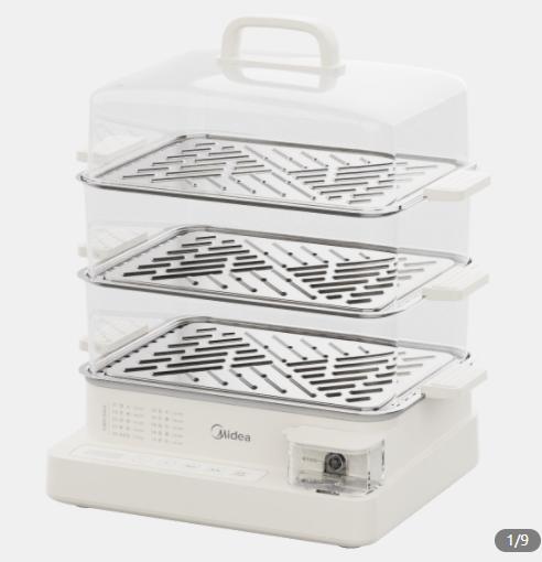 美的（510853） ZGC322301多功能电蒸锅 22L大容量 3层自由组合 28秒快速蒸汽 3D可视注水 商品图0