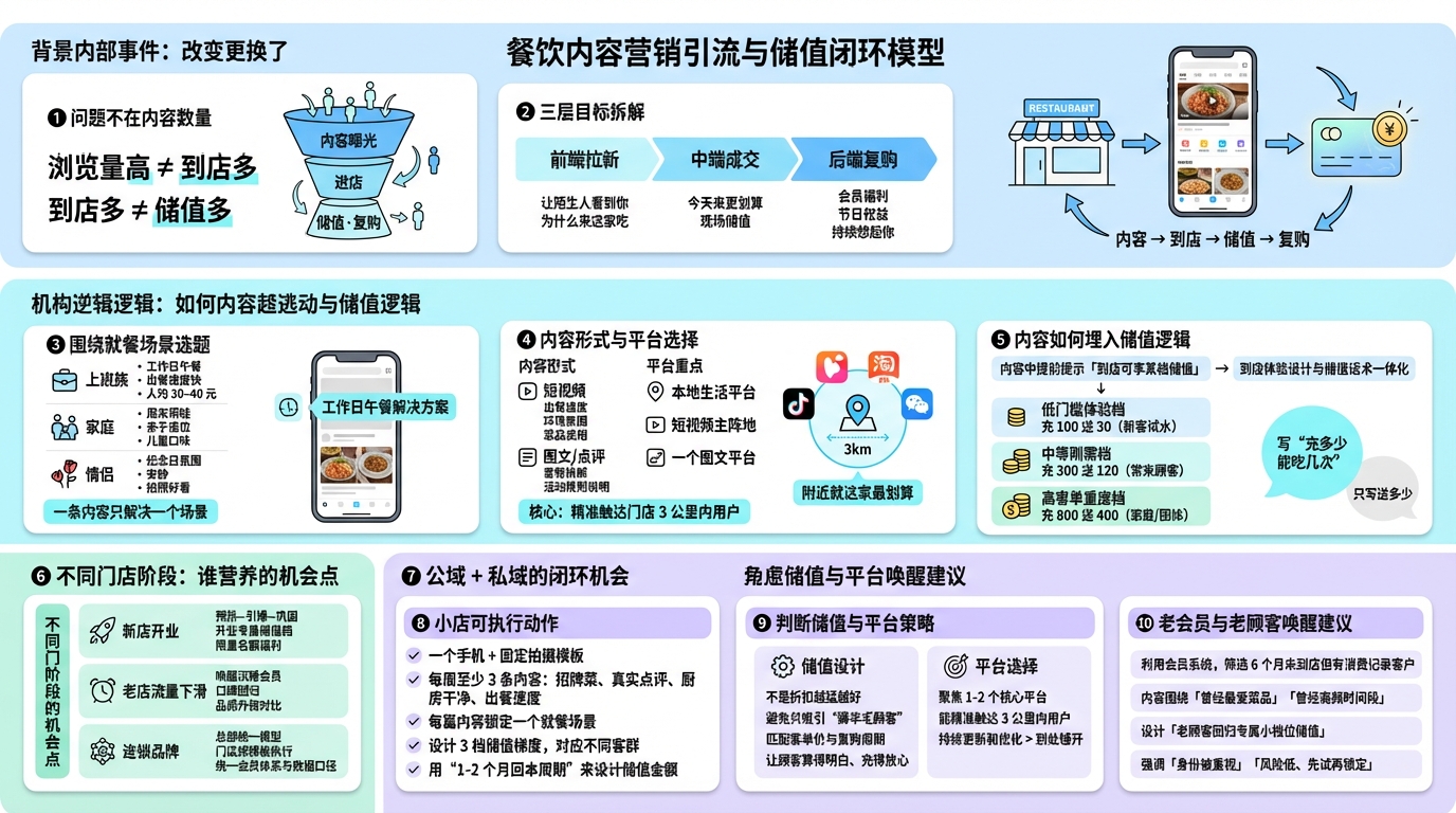 一、餐饮内容营销的目标该怎么拆？