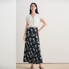 EITIE爱特爱优雅显瘦通勤黑白印花A字半身裙2026夏季新款8606303 商品缩略图1