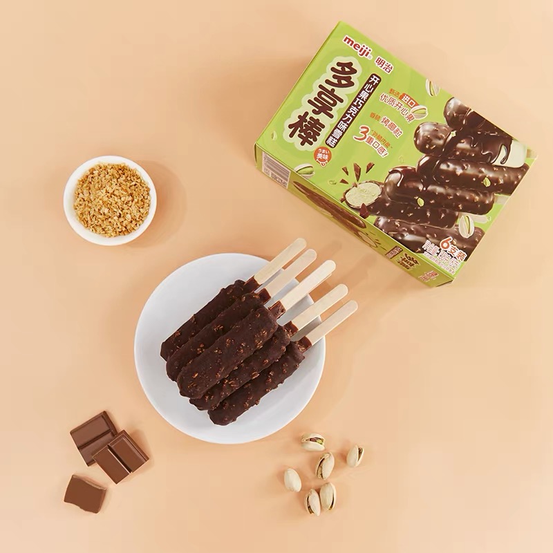 【新品尝鲜】明治开心果巧克力味雪糕150g (6支彩盒装）