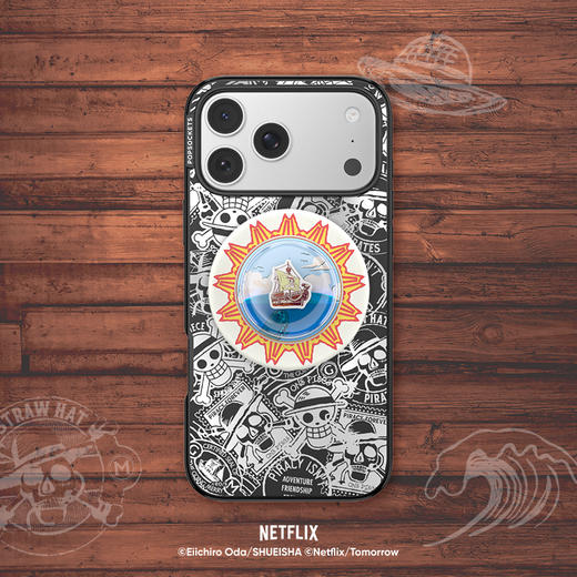 【奇航之心】梅利之魂·MagSafe圆啪嗒 泡泡骚 x ONE PIECE MAGSAFE磁吸手机气囊支架 Round圆啪嗒系列 蓝色 流沙 商品图1