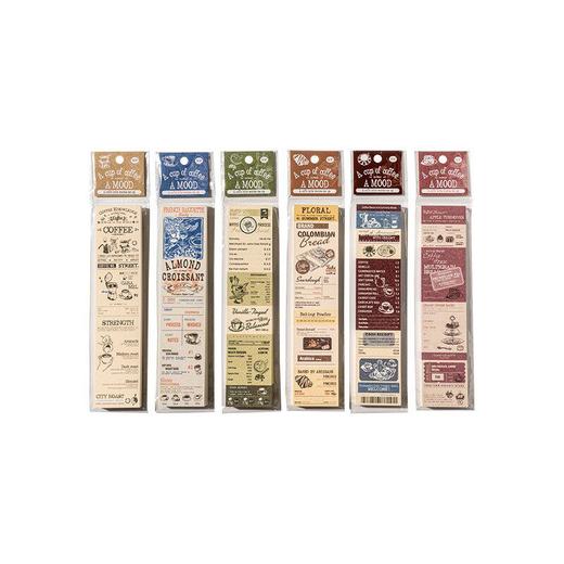 番茄酱可撕长条便签本 一杯咖啡一种心情 复古英文手帐装饰记事纸 商品图4