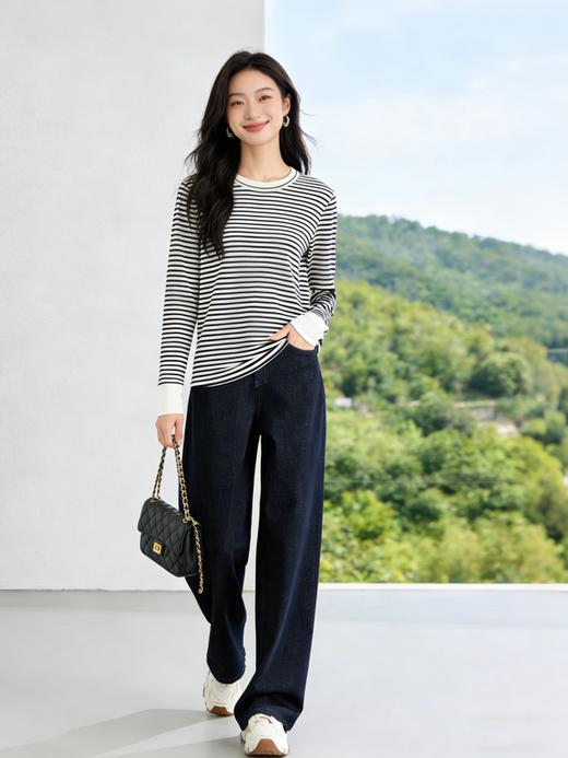 预售 臣禾	【三色牛仔裤】高腰直筒裤窄版阔腿裤	9261060175 商品图4