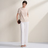 EITIE爱特爱简约舒适百搭垂感直筒显瘦通勤白色休闲裤2026夏新款B2605210 商品缩略图3