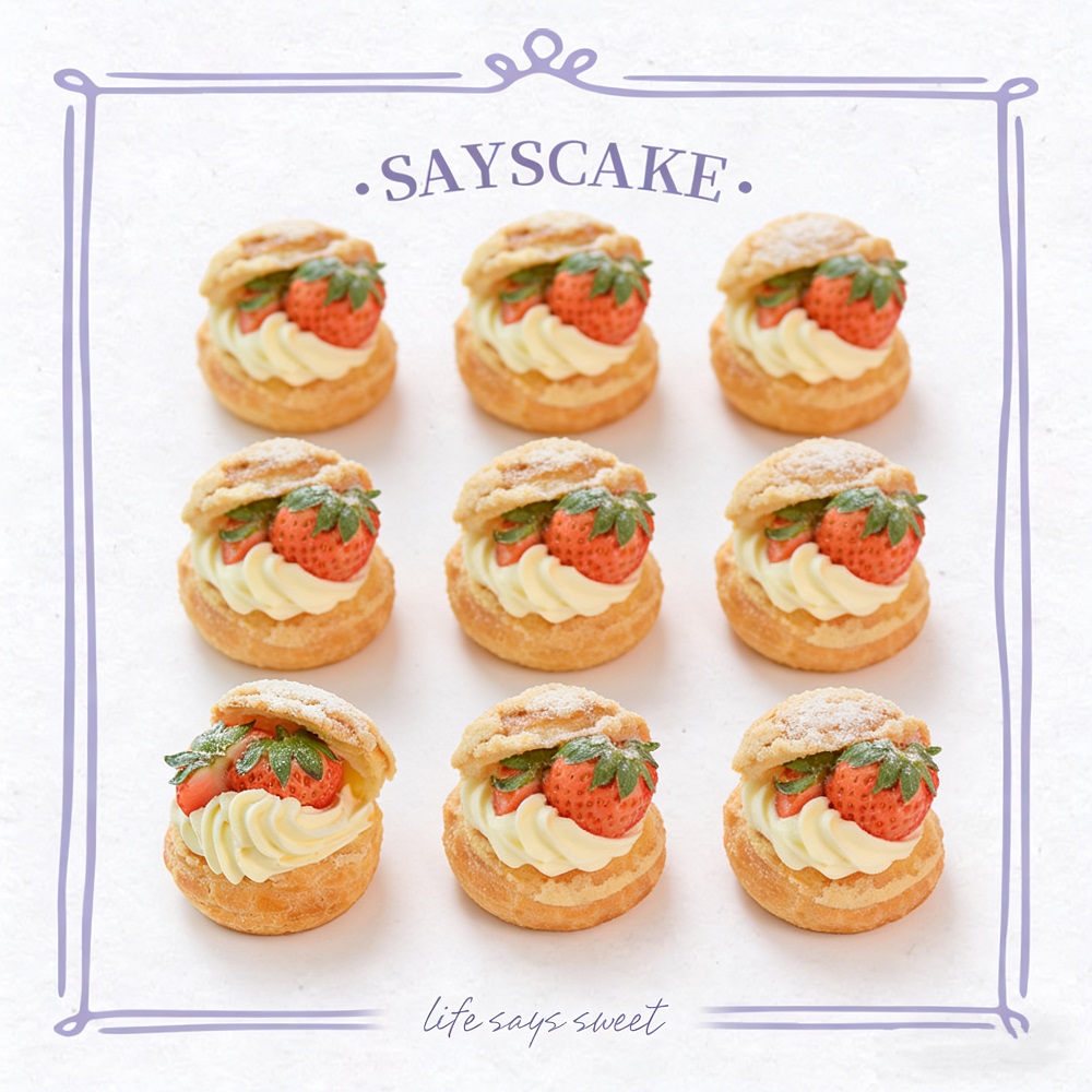 草莓泡芙派对盒子 Strawberry Cream Puff Party Box