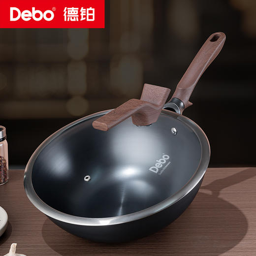 Debo德铂-泽纳斯炒锅 传承级铁锅（配玻璃锅盖） 商品图7