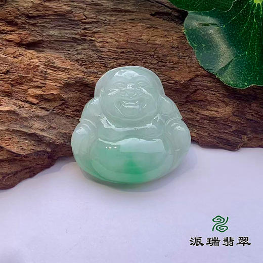 派瑞翡翠 翡翠佛 糯种 飘翠 商品图0