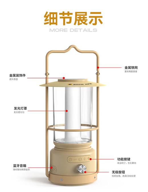 洛克猩球蓝牙音箱露营灯 商品图5