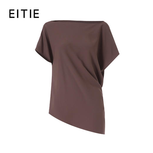 EITIE爱特爱2026夏季新款一字肩修身显瘦收腰气质大气上衣8613323 商品图6