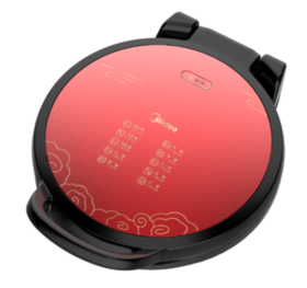 美的（510850）JKE3412煎烤机 加深悬浮烤盘 波纹匀热 双面加热 彩色上盖装饰
