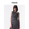 VIMAGE纬漫纪2026夏季新款小众设计气质遮肉显瘦无袖上衣V2513223 商品缩略图2