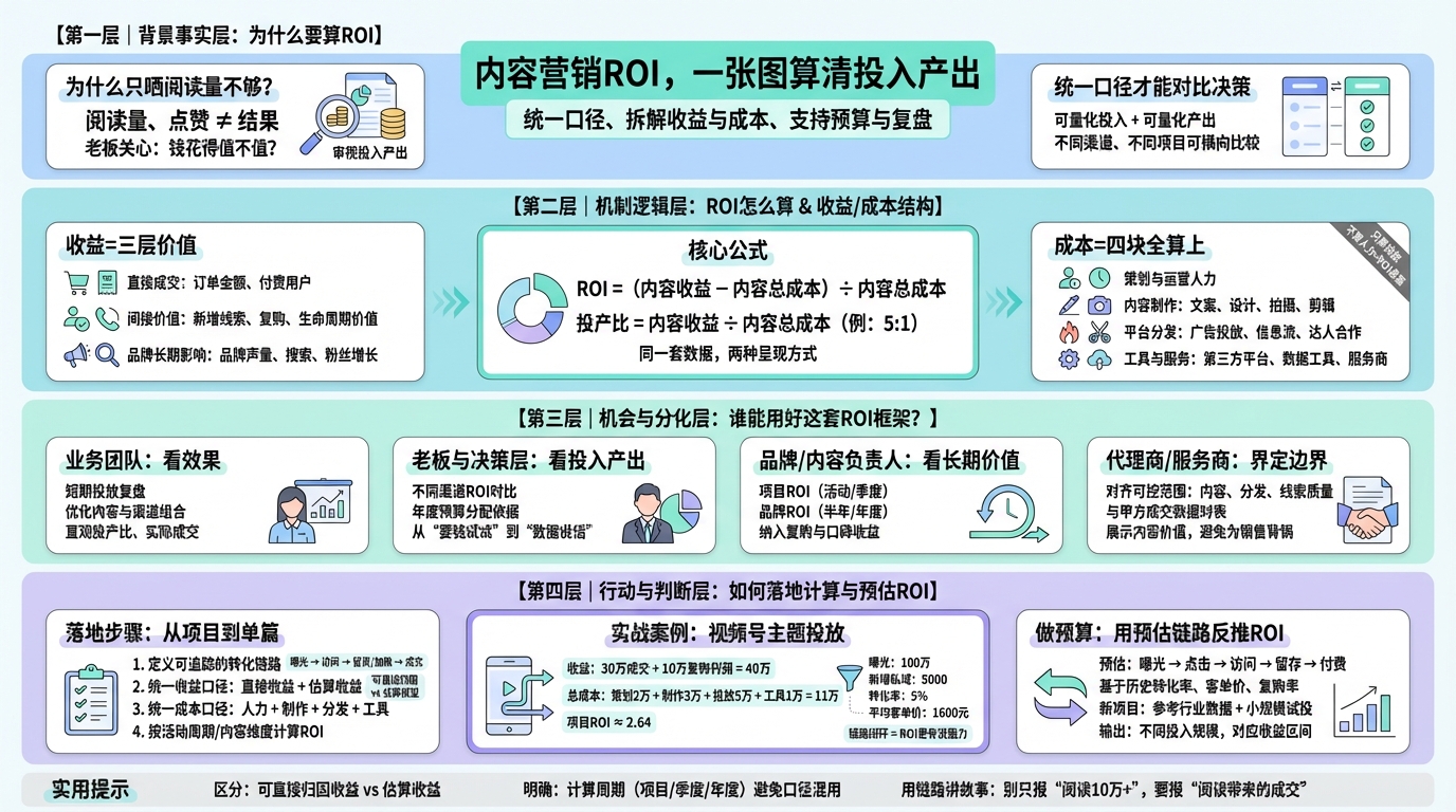 内容营销ROI的核心公式怎么搭起来？