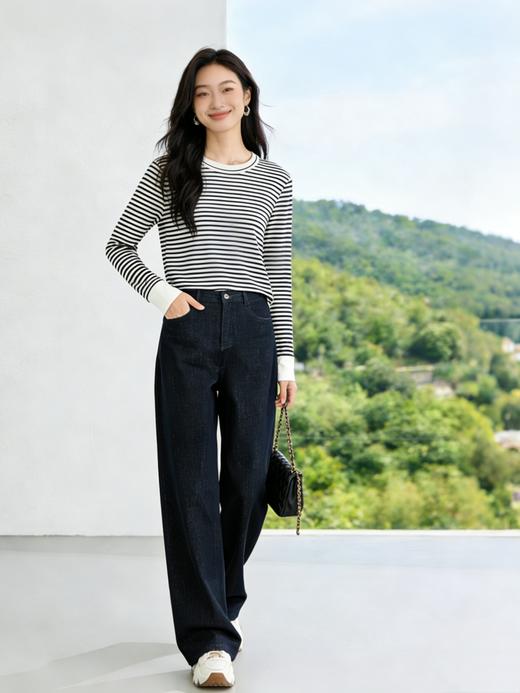 预售 臣禾	【三色牛仔裤】高腰直筒裤窄版阔腿裤	9261060175 商品图5