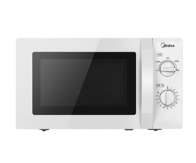 美的（510859）微波炉20L家用小型微波炉功能360度转盘加热旋钮操控5档火力MM721NG1-PS