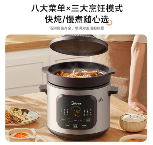 美的（510858）DGE35J56电炖锅 电煮炖盅煮粥紫陶锅 商品图0