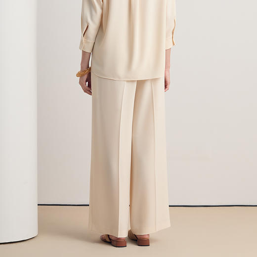 EITIE爱特爱轻松百搭松紧腰显瘦直筒通勤休闲裤2026夏季新款8605304 商品图5