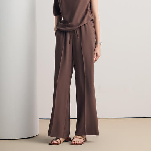 EITIE爱特爱轻松百搭松紧腰显瘦直筒通勤休闲裤2026夏季新款8605304 商品图9