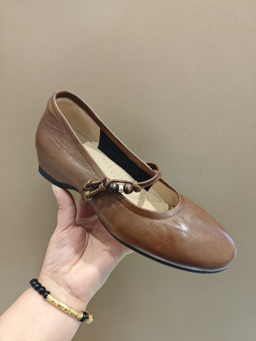 【羊皮革】西村名物2026年舒适平底软底软面简洁百搭浅口单鞋玛丽珍鞋X26AE16881 商品图1